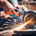 jak odkręcić tarczę szlifierki bez klucza